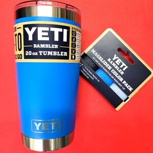 Yeti Rambler 20 oz. Tumbler w/Magslider & 3 pk Rambler Magslider Color Pack